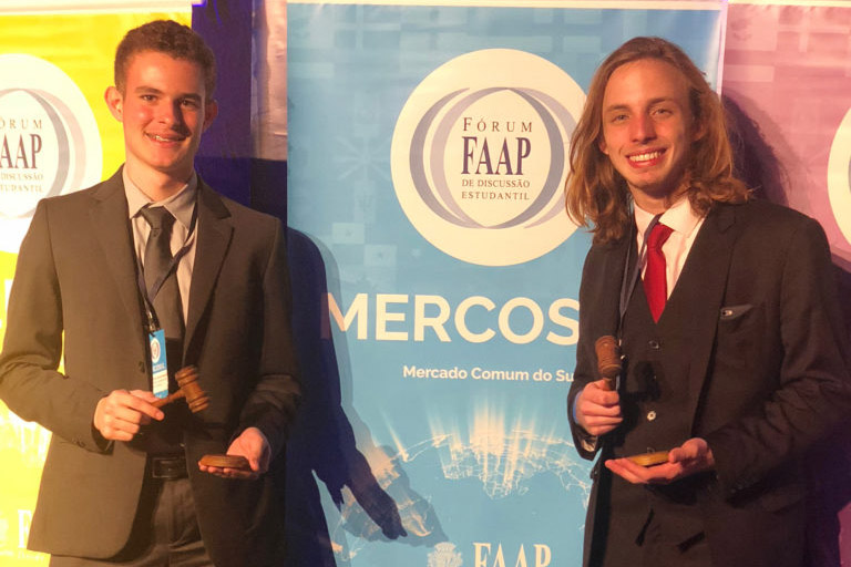 Mateus de Castro Mazzoco e João Flávio Gomes Figueiredo, Melhores Delegados no Comité do Mercosul