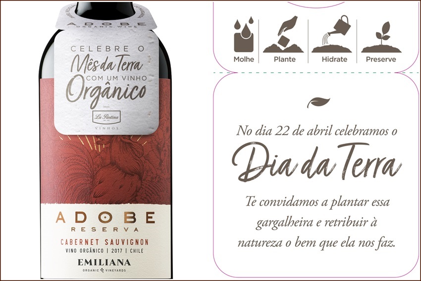 No Dia da Terra, vinhos Emiliana com gargalheira germinável