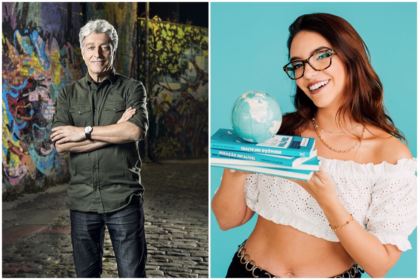 Caco Barcellos e Débora Aladim falam com o público capixaba sobre escolha da profissão