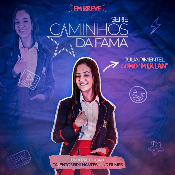 Cantora Julia Pimentel na nova série da Rede TV, Caminhos da Fama