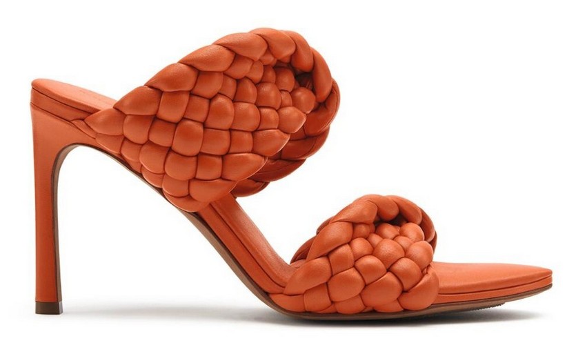 Sandálias Bottega Veneta em seu icônico tecido de couro