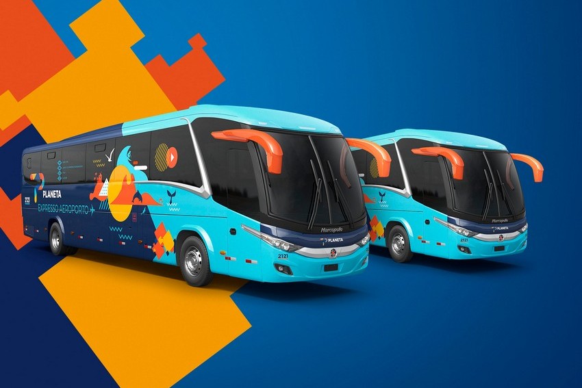 Viação Planeta. Novos ônibus, novas cores e nova marca.
